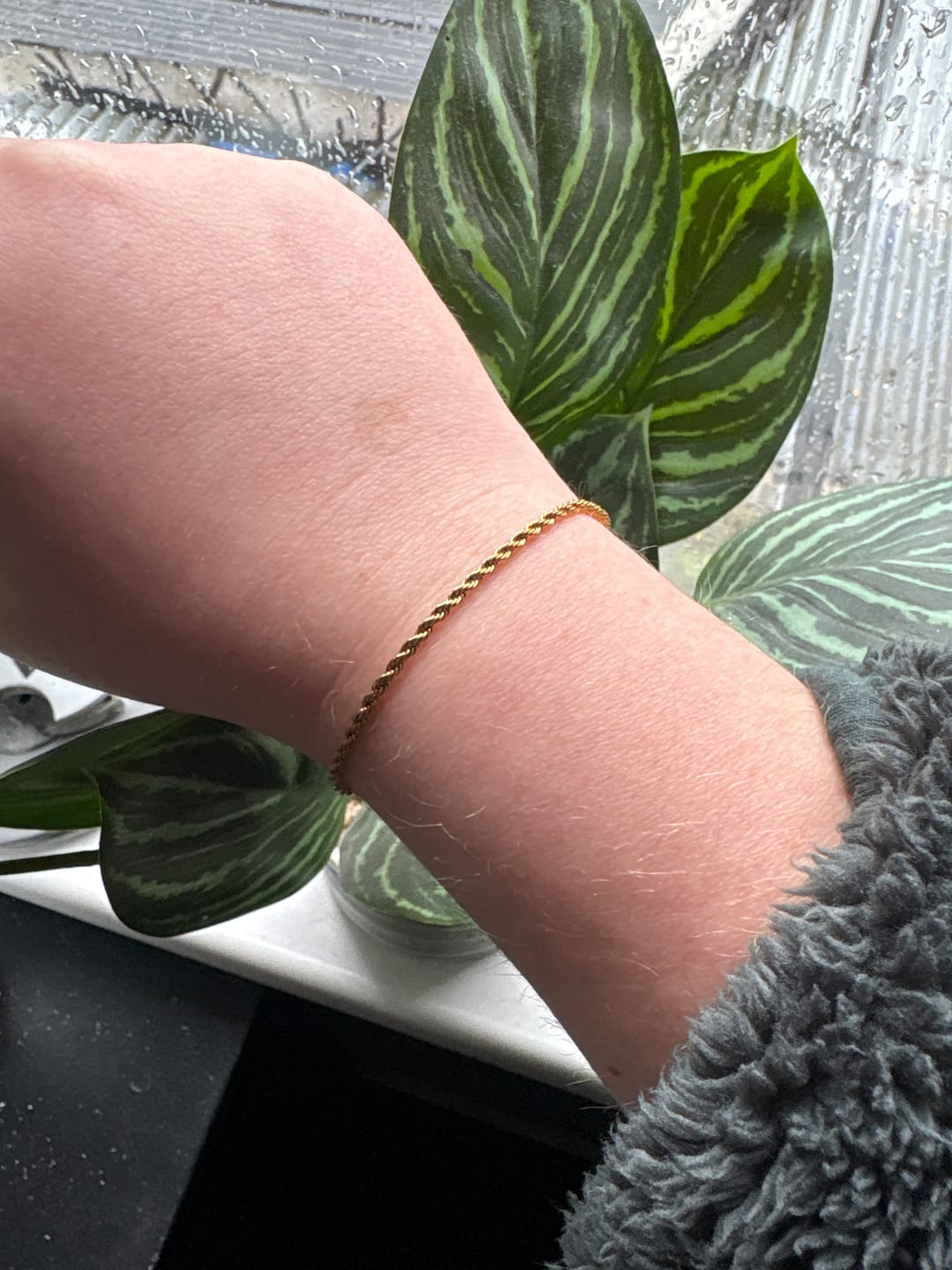 Customer photo review of Rope Chain Bracelet in Gold
