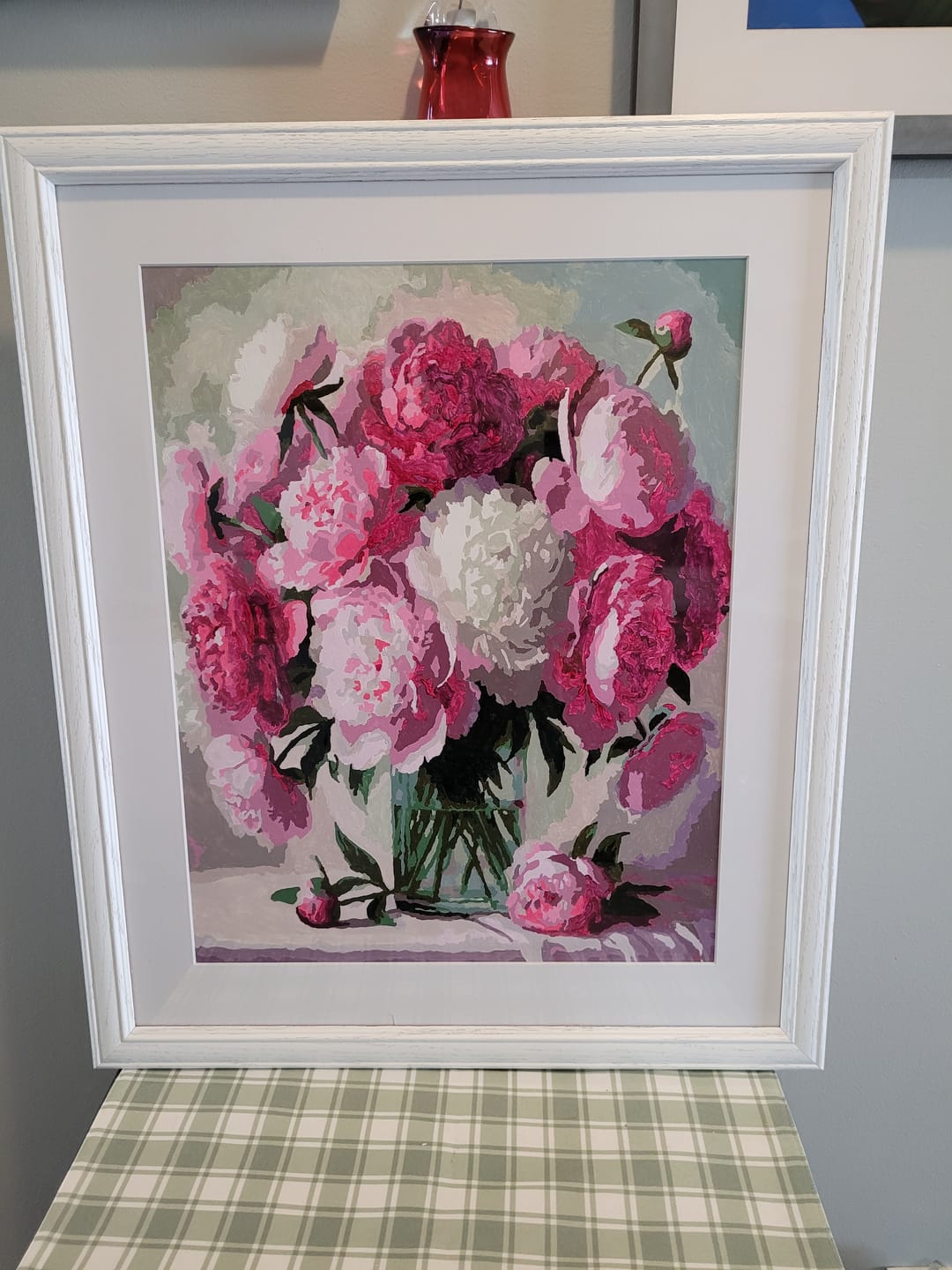 Customer photo review of Paint by Numbers - Pink Peony Bouquet