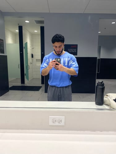Customer photo review of UNC Blue Lightweight Tee