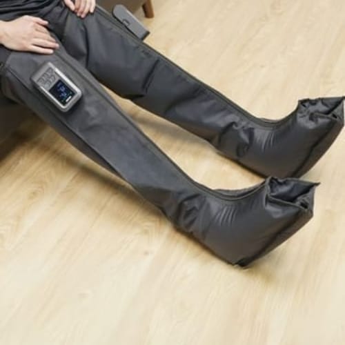 Customer photo review of Air Compression Massager – Wireless Recovery for Leg Circulation & Muscle Relief
