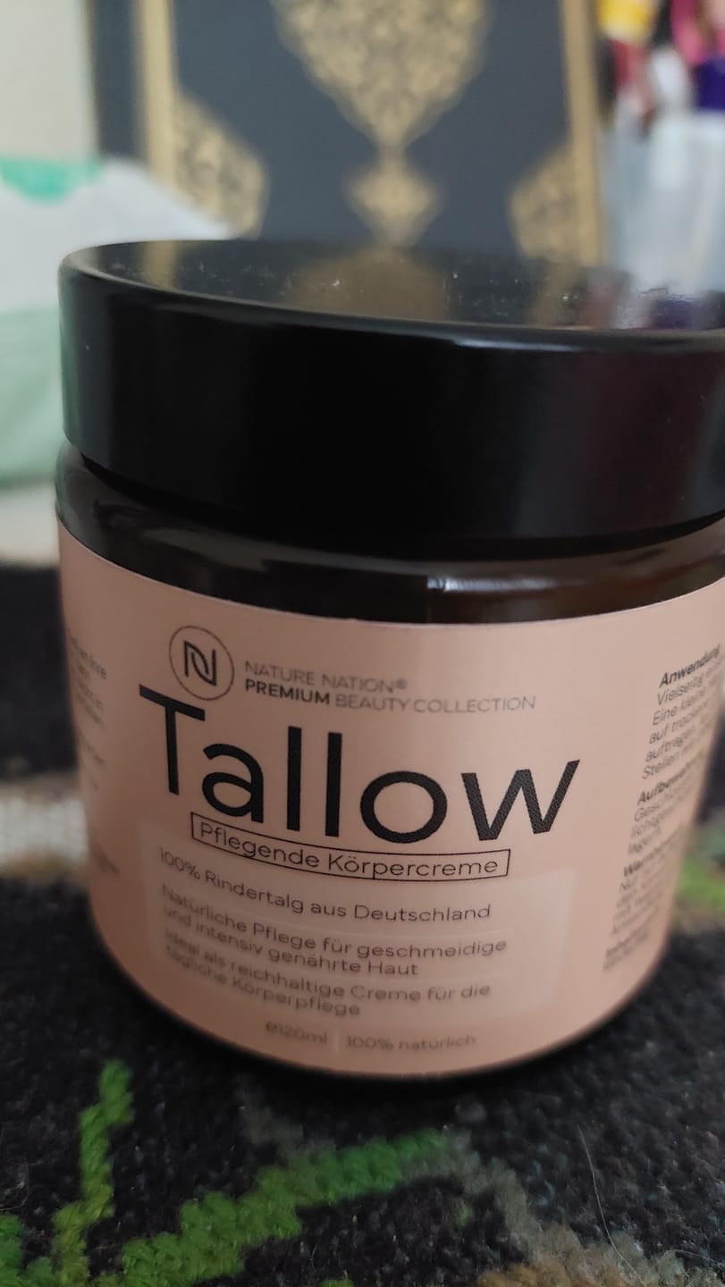Customer photo review of Tallow Rindertalg - 100% natürliche Hautpflege - Beef Tallow (Talg) Creme von deutschen Rindern aus freier und artgerechter Weidehaltung - Mit Vitamin E und ohne Zusatzstoffe (1 x 120ml, Unparfümiert)