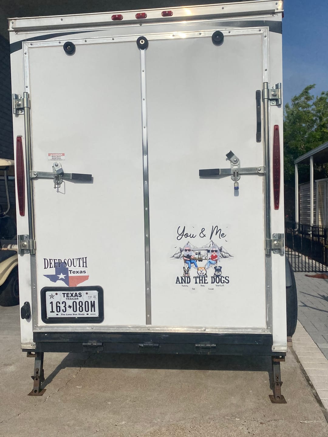 Customer photo review of You Me & The Dogs Camping Couple Personalized RV Decal