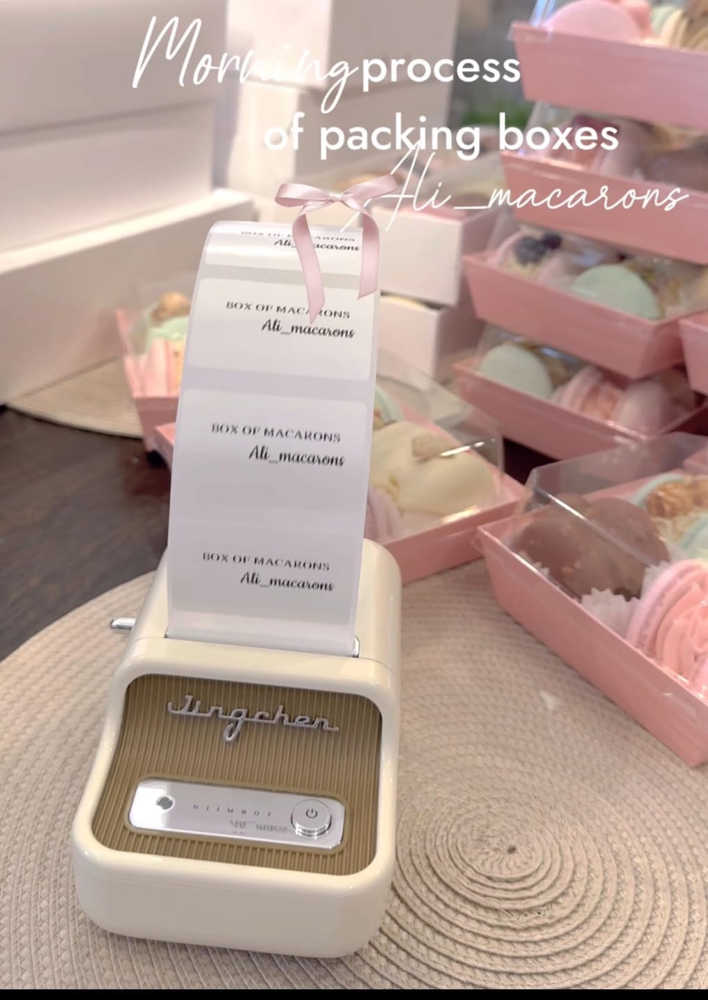 Customer photo review of B21 Bluetooth Thermal Label Printer, Efficient for Home, Office, Business