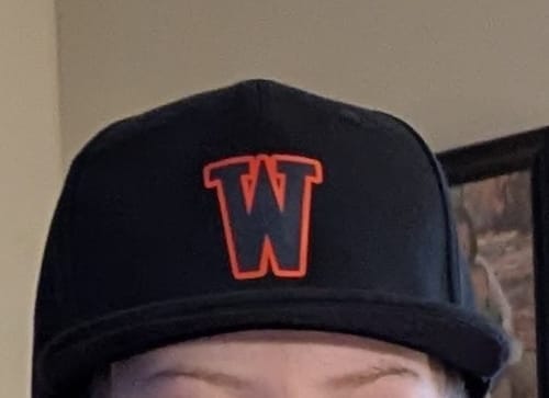 Customer photo review of Custom White 3D Puff Embroidery Flat Embroidery Flat Eaves Sport Baseball Cap Design for Men/Women/Youth