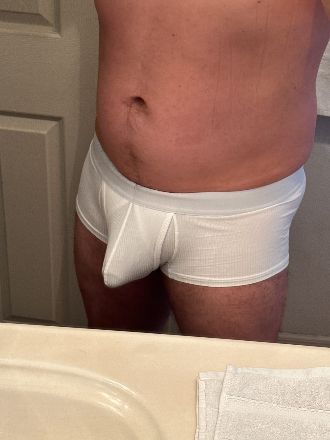 Customer photo review of 3 Pack Separate Ball Support Pouch Trunks