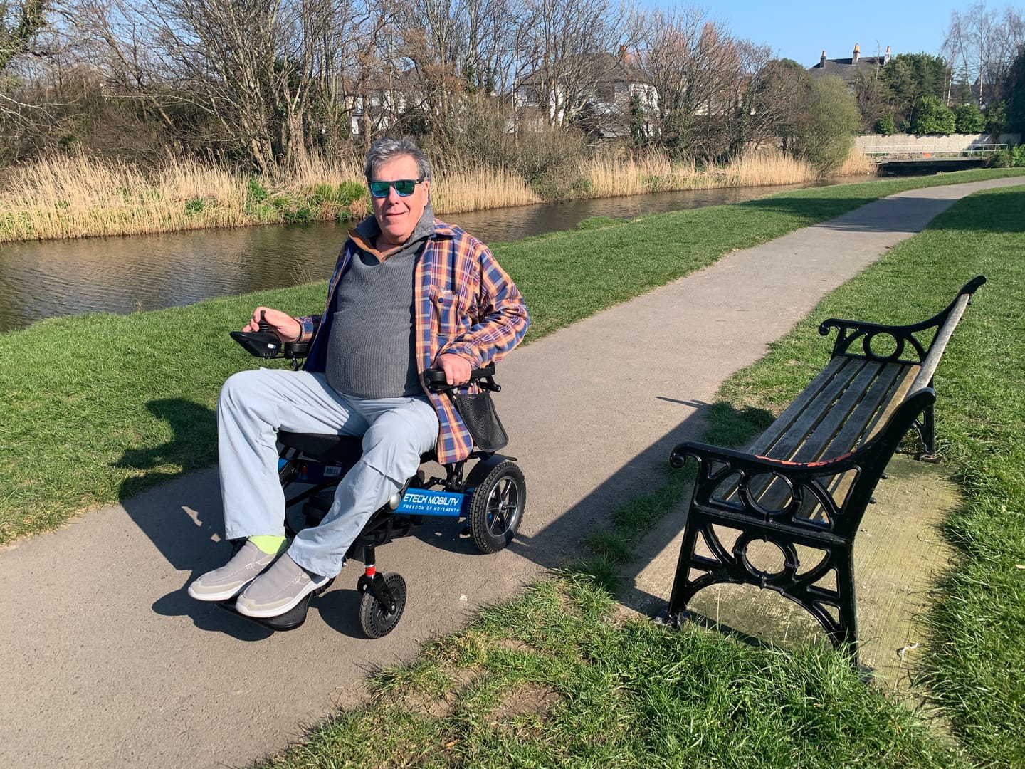 Customer photo review of Armrest Storage Bag for Wheelchairs & Mobility Scooter