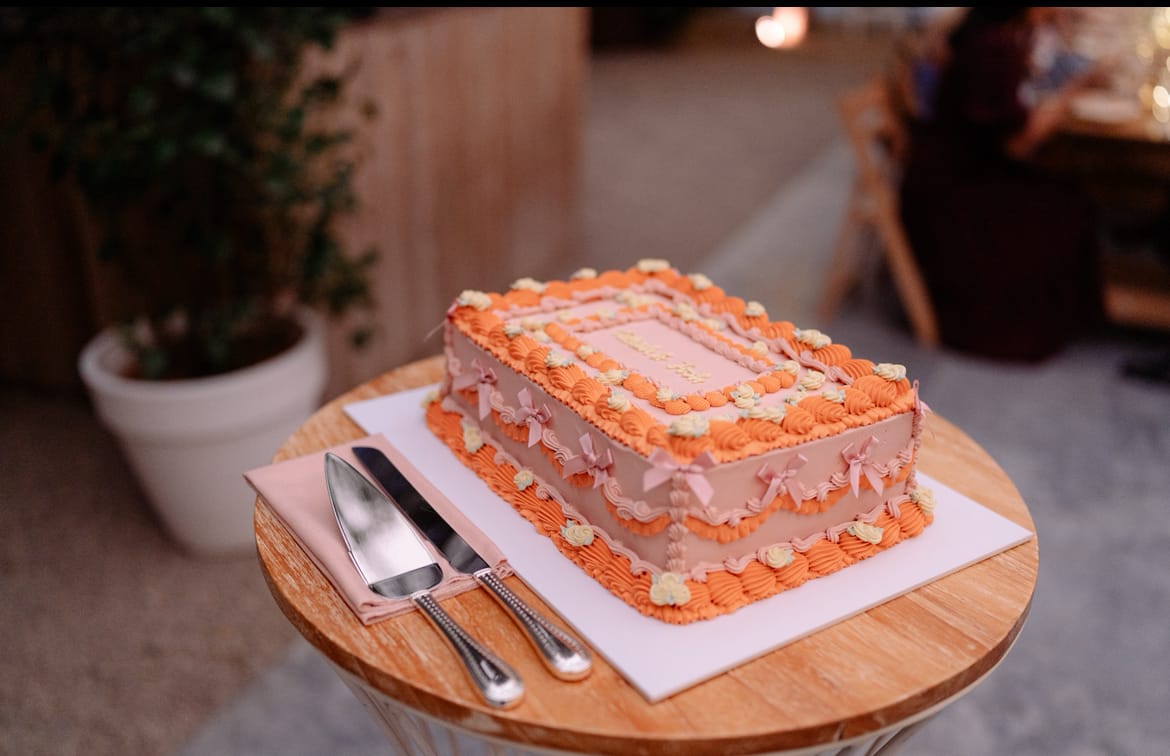 Customer photo review of adele sheet cake