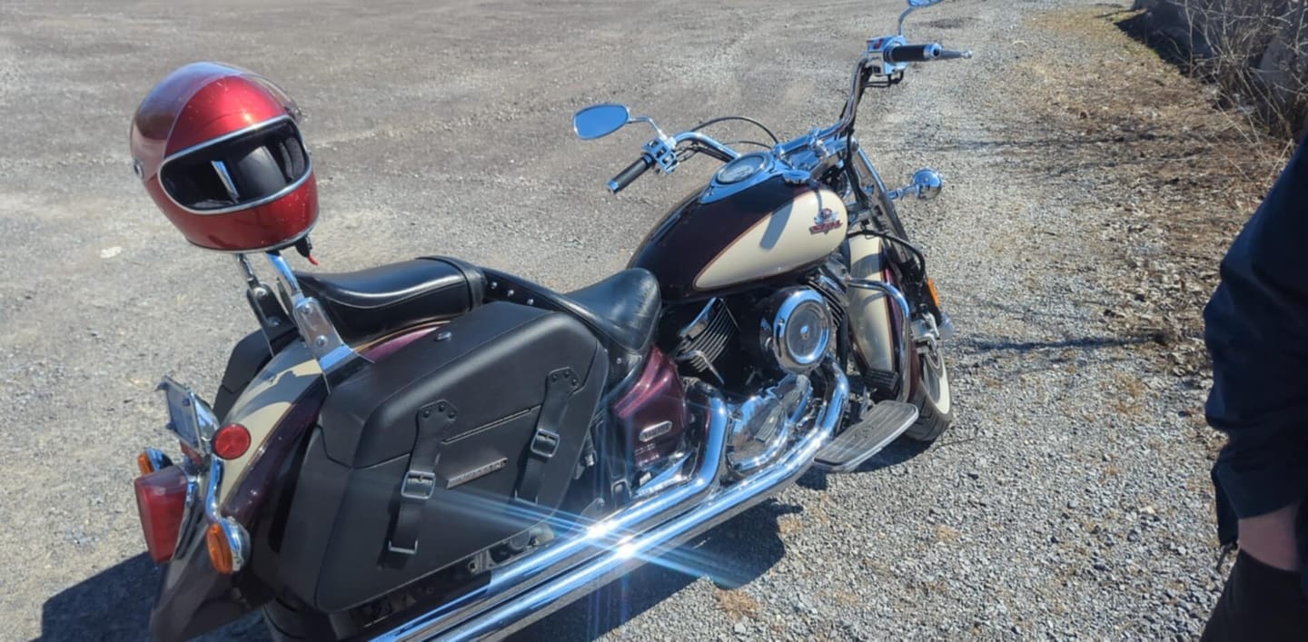 Customer photo review of 42L - Baldur Extra Large Yamaha V Star 1100 Classic XVS11A Leather Wrapped Motorcycle Hard Saddlebags