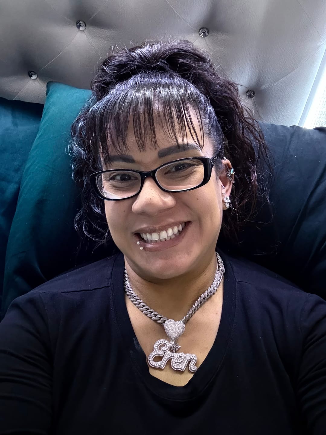 Customer photo review of ROSIE ICEY HEART NAME NECKLACE