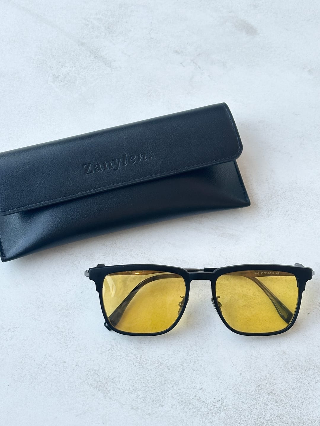 Customer photo review of George | Browline Flip-up Magnetic Clip-on Eyeglasses Sunglasses | ZanyLen Best Sellers