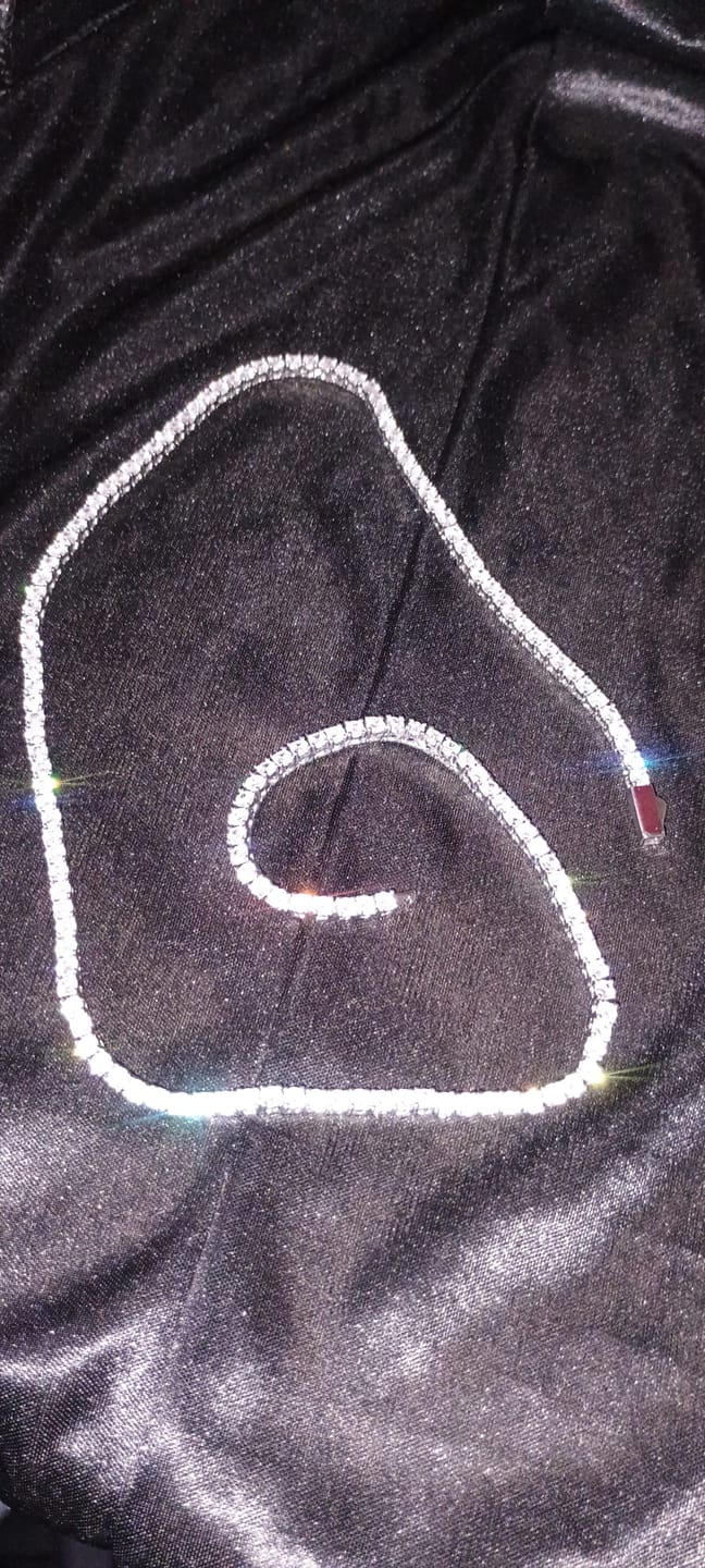 Customer photo review of 3MM TENNIS CHAIN - SILVER PLATED