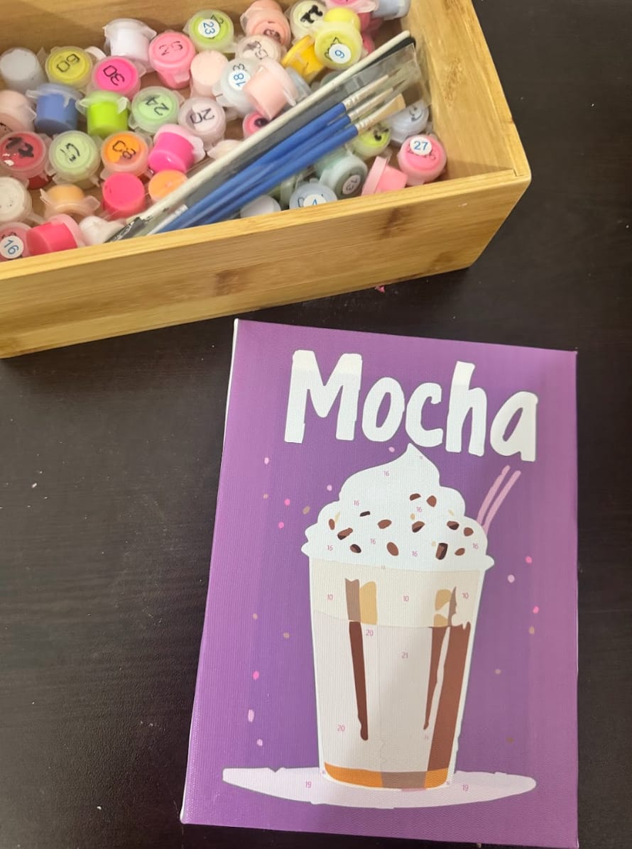 Customer photo review of 6 Mini Paintings | Kleurrijke Koffie set