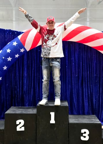 Customer photo review of Personalized Bass Fishing jerseys, Bass Fishing Long Sleeve Fishing tournament shirts | red IPHW1867