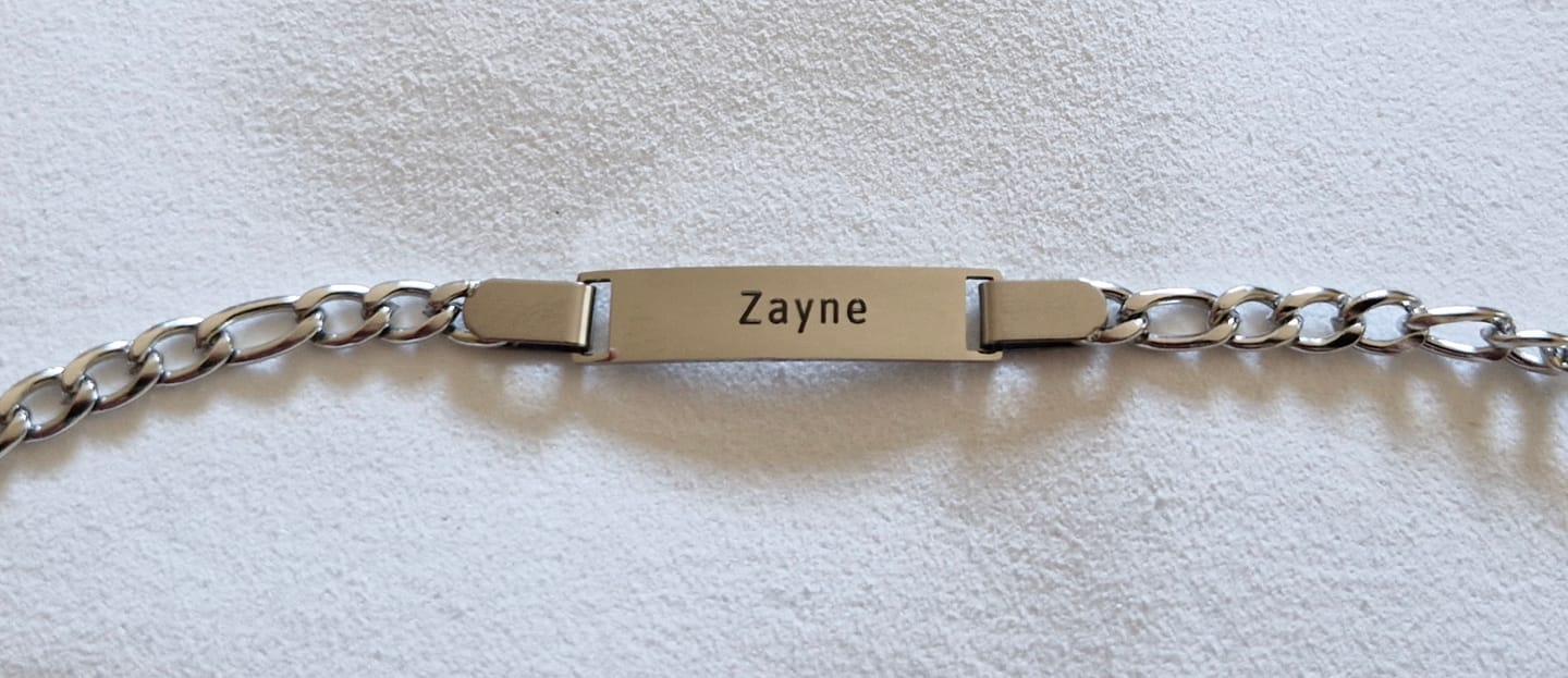 Customer photo review of Baby Name Bracelet