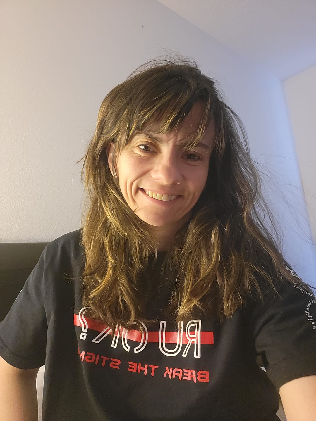 Customer photo review of Stigma-Breaking Unisex Tee- Red Line