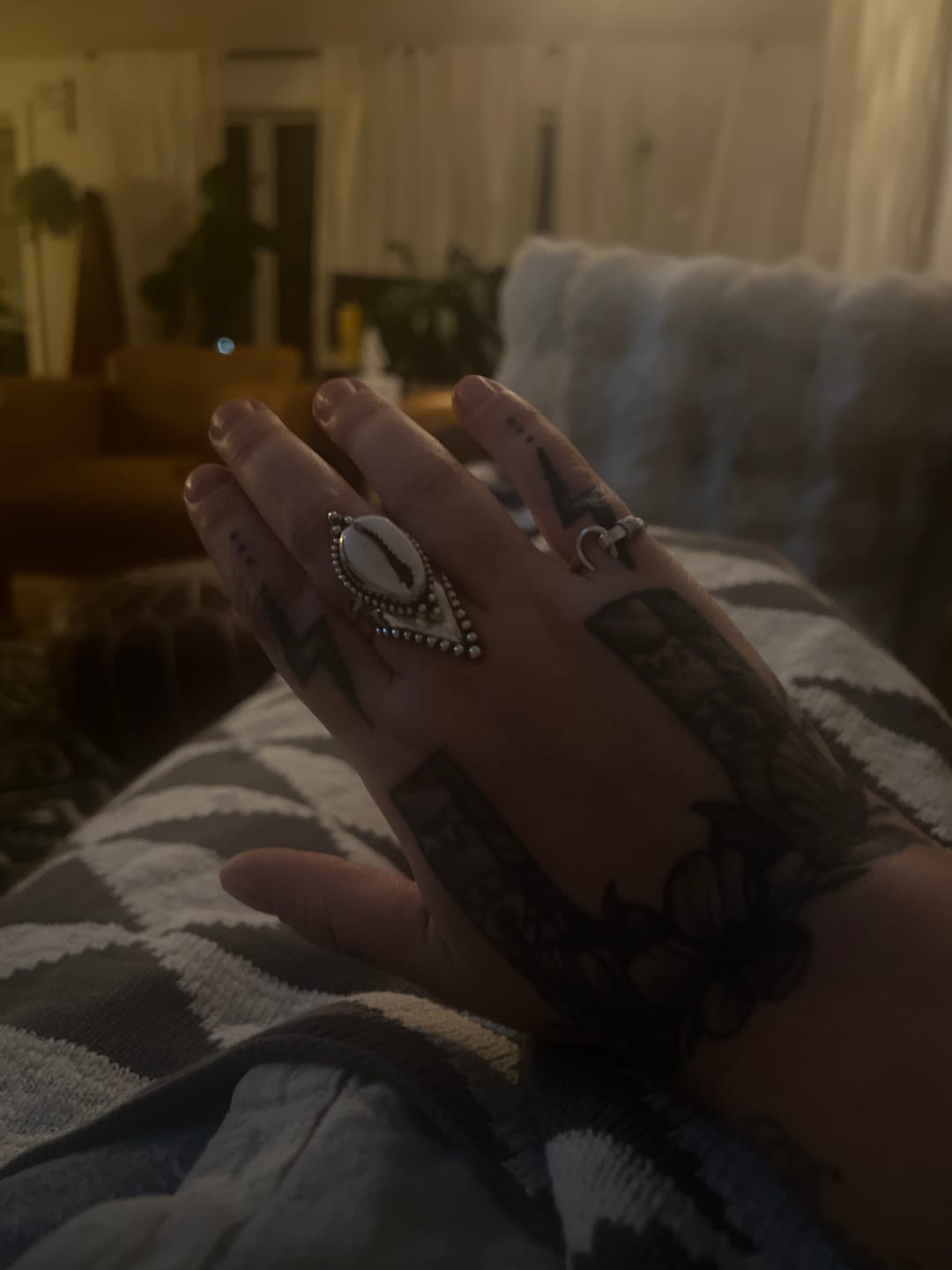 Customer photo review of Cowrie Shell Boho Ring Sterling Silver