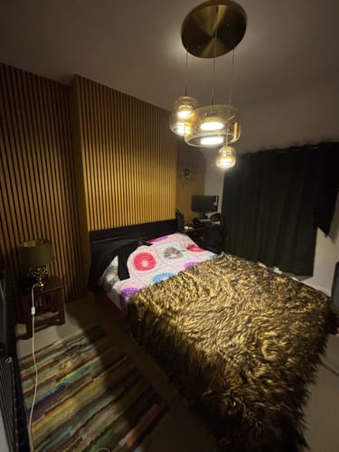 Customer photo review of Wooden Wall Panel | Rustic Oak | Premium 3-sided Wood Veneer