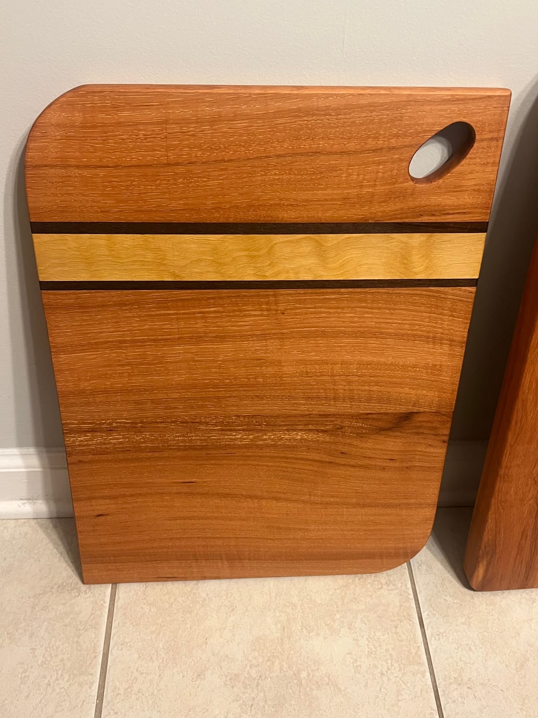 Customer photo review of 17x10" Partially Radiused Rectangle Serving Board Acrylic Router Template