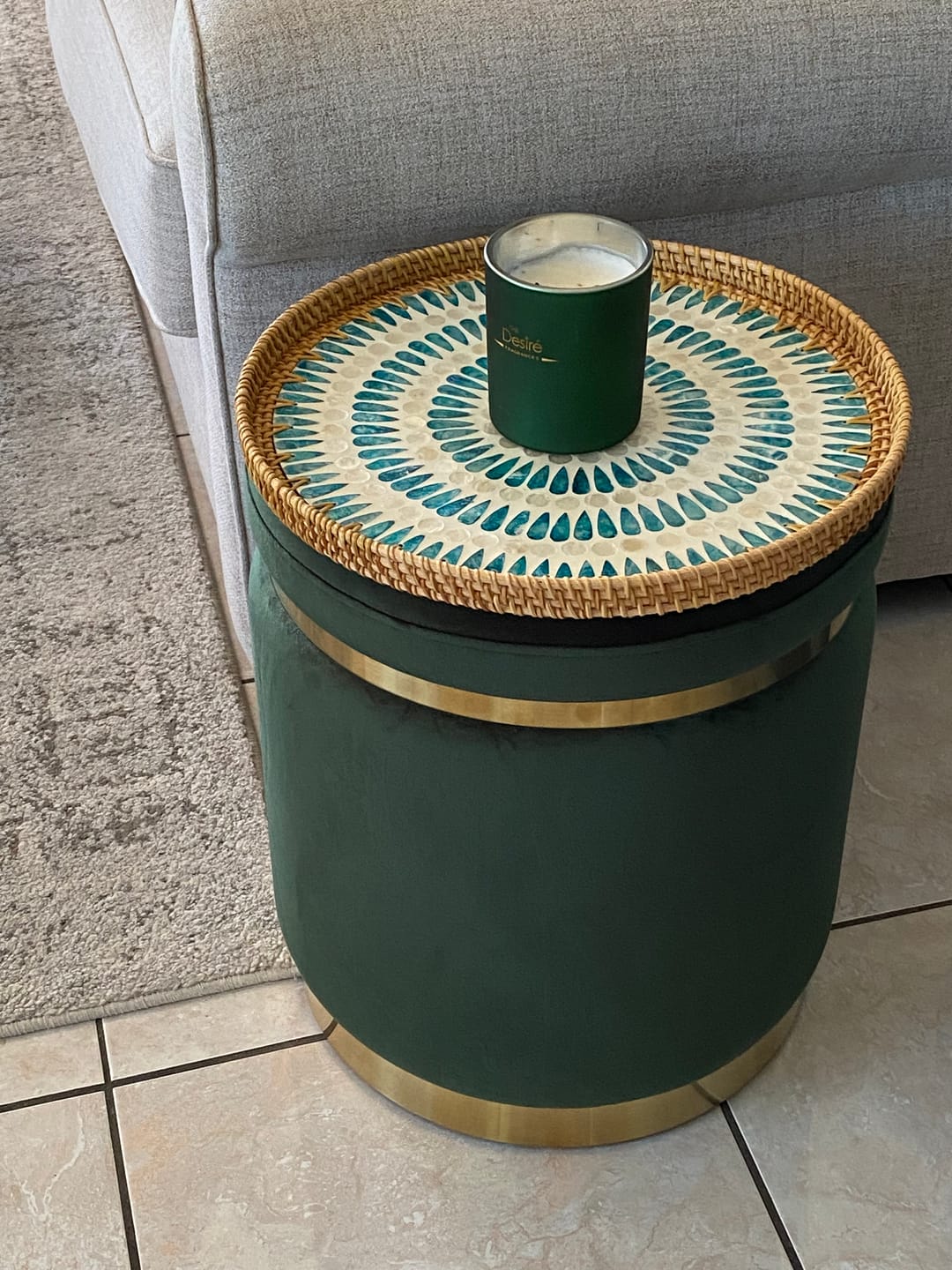 Customer photo review of Serene Large Rattan Tray