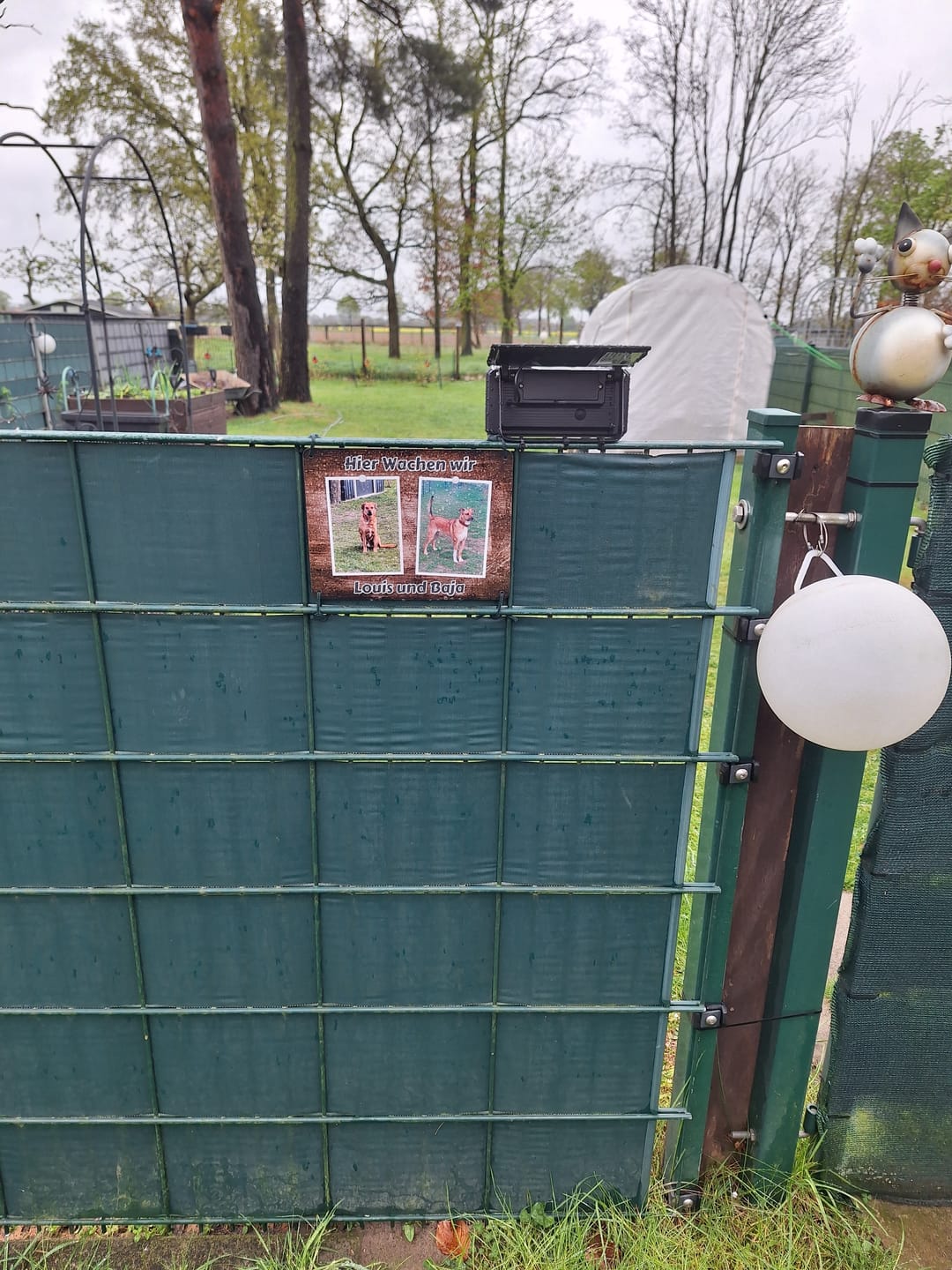 Customer photo review of Hunde-Türschild personalisiert mit Foto & Text (UV- und wetterfest)