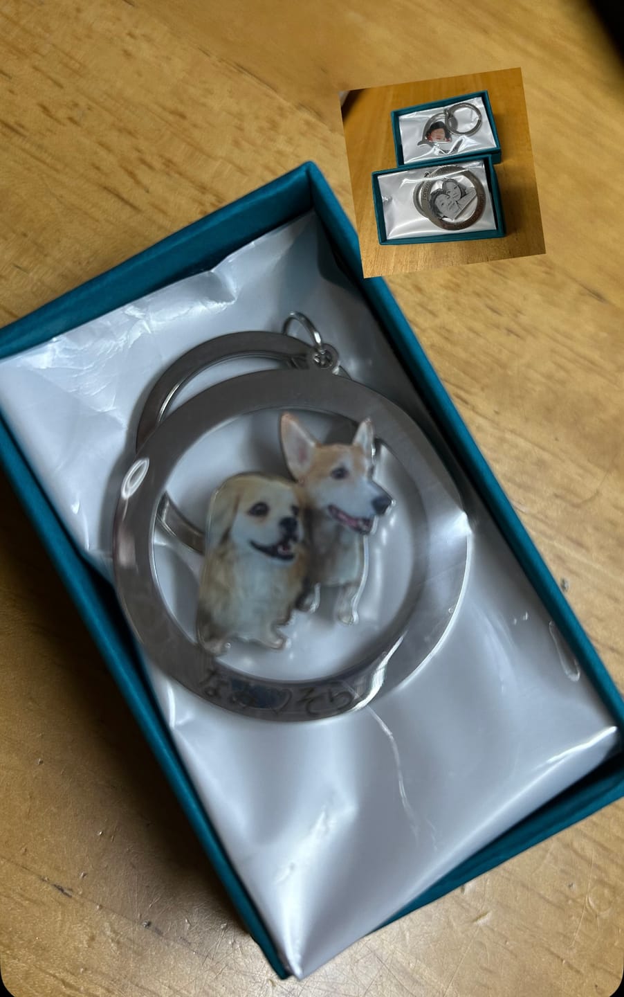 Customer photo review of 世界にひとつだけ♪好きな写真で作るオリジナルキーホルダー（文字入れ無料）