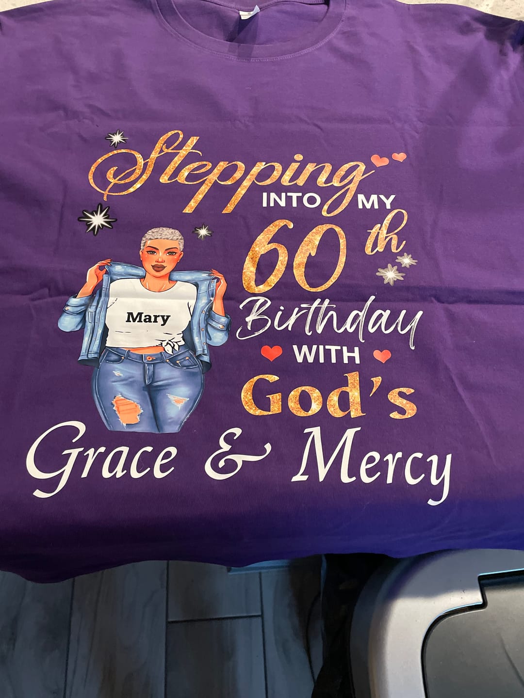 Customer photo review of 60th Birthday With God's Grace & Mercy