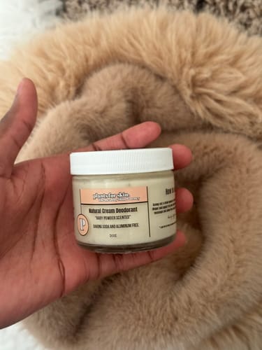 Customer photo review of Natural Cream Deodorant (Baby Powder)