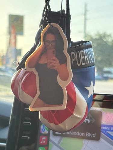 Customer photo review of Custom Car Air Freshener