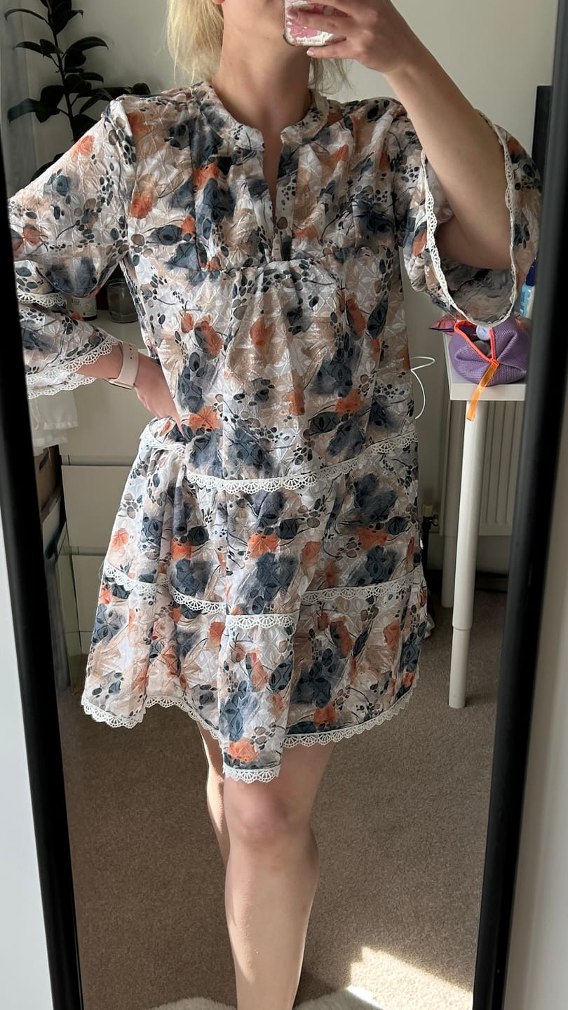 Customer photo review of Nature's Palette Embroidered Polycotton Fabric