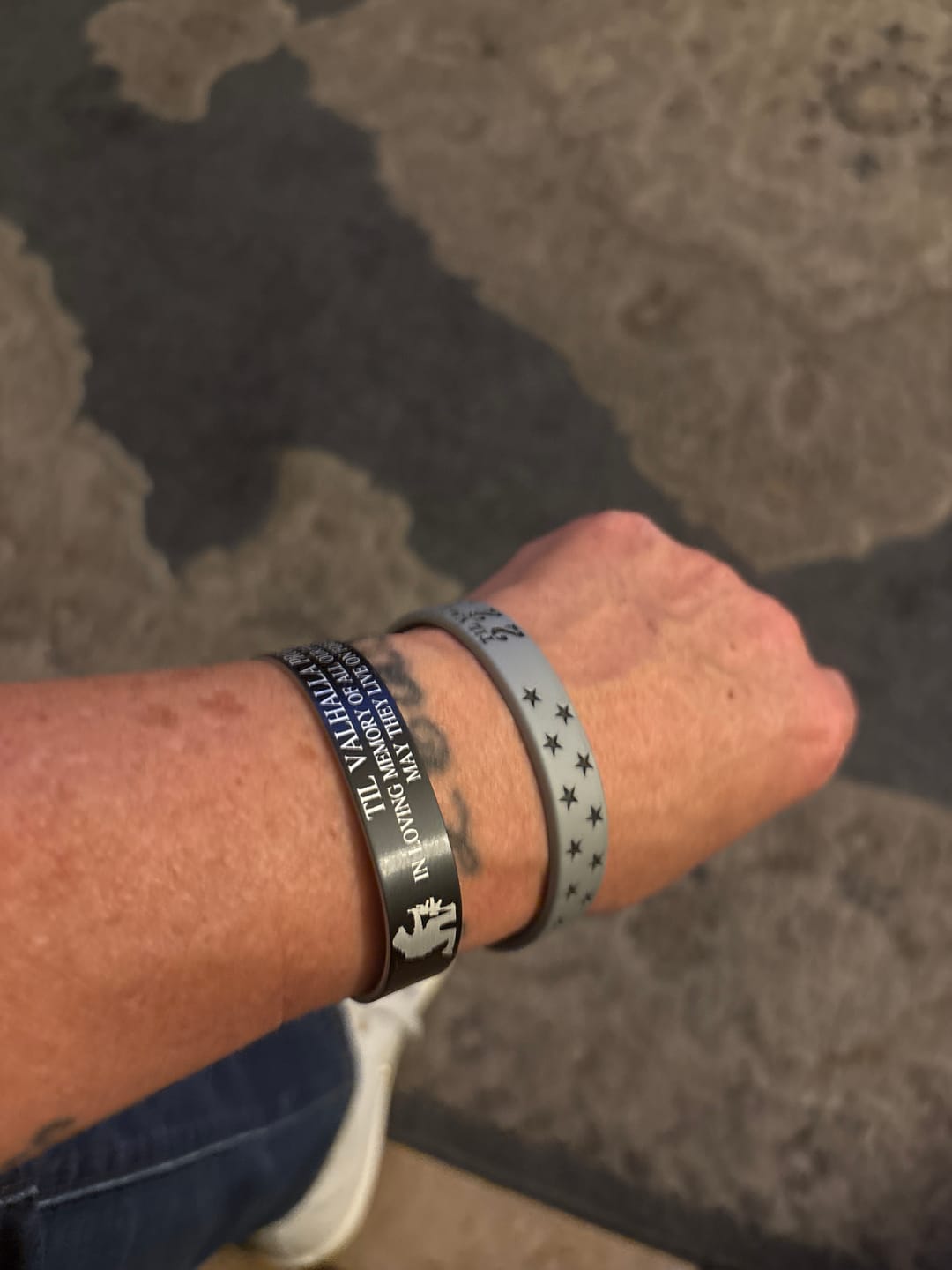 Customer photo review of Honor Our Fallen Heroes Memorial Bracelet
