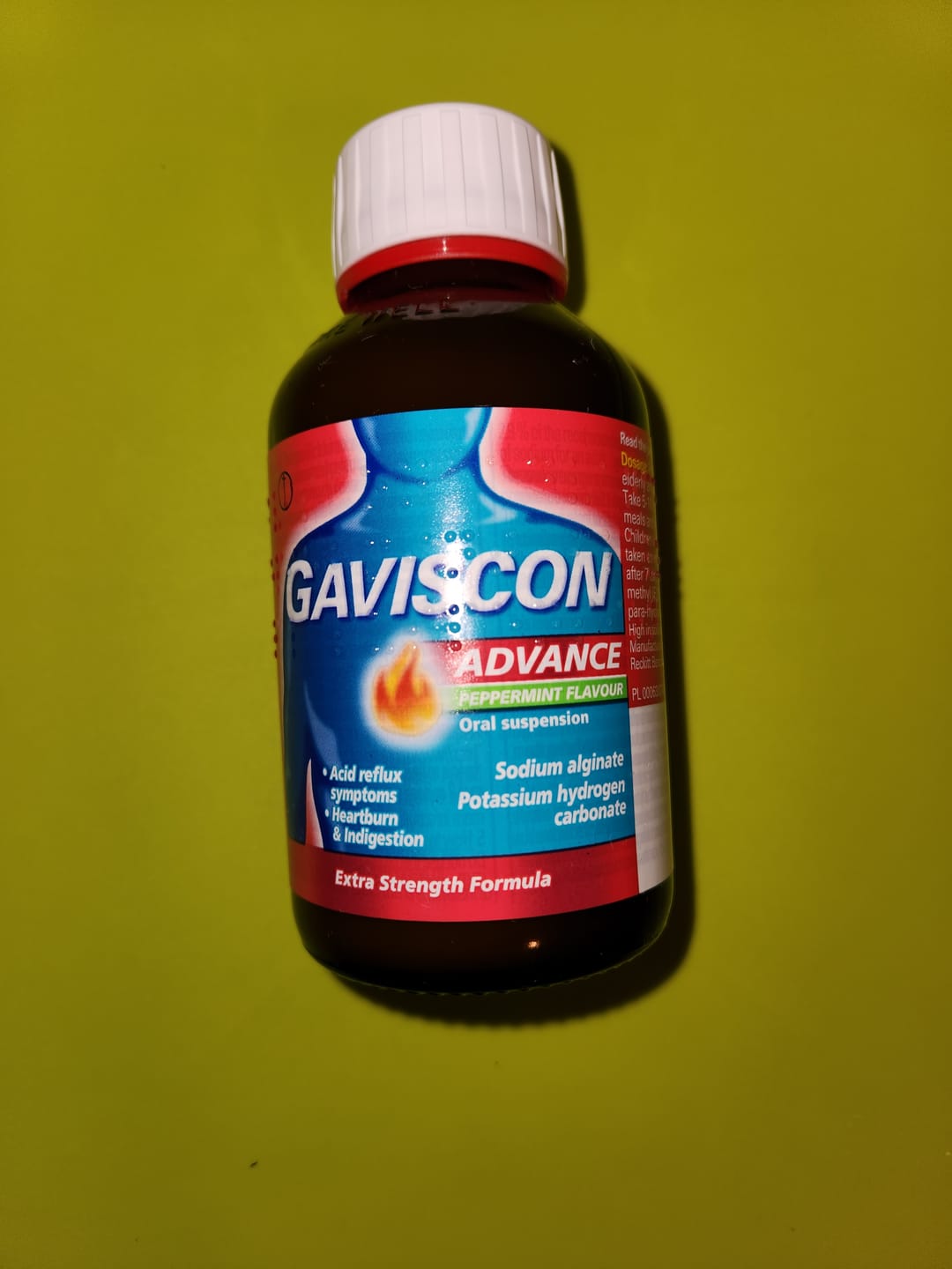 Customer photo review of Gaviscon Advance Peppermint Flavour Oral Suspension, 250ml 6 Pack