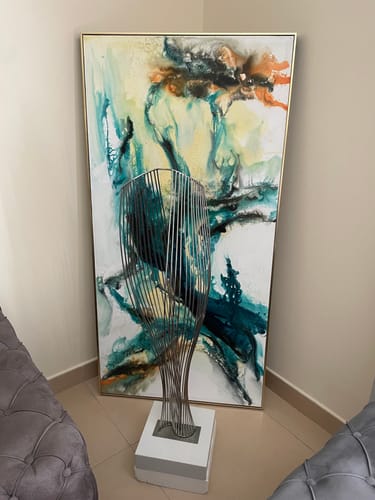 Customer photo review of Hand Crafted Stainless Steel Specular Color Artwork BJ20220029-1-Art design