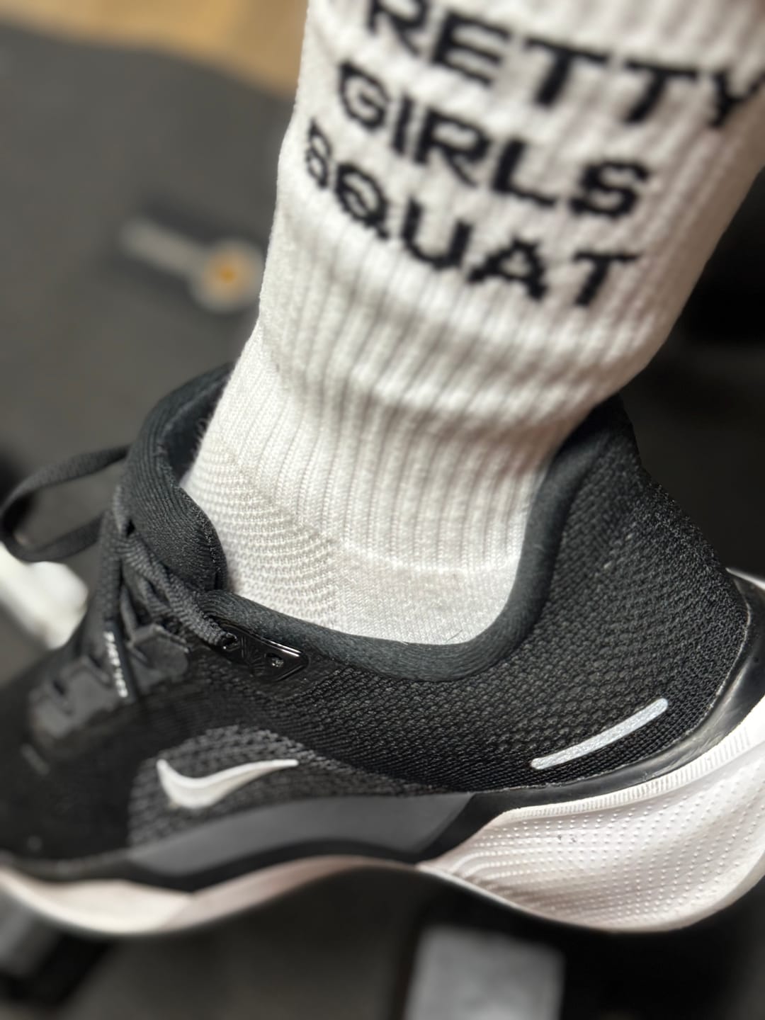 Customer photo review of Pretty Girls Squat - Women's Crew Workout Socks