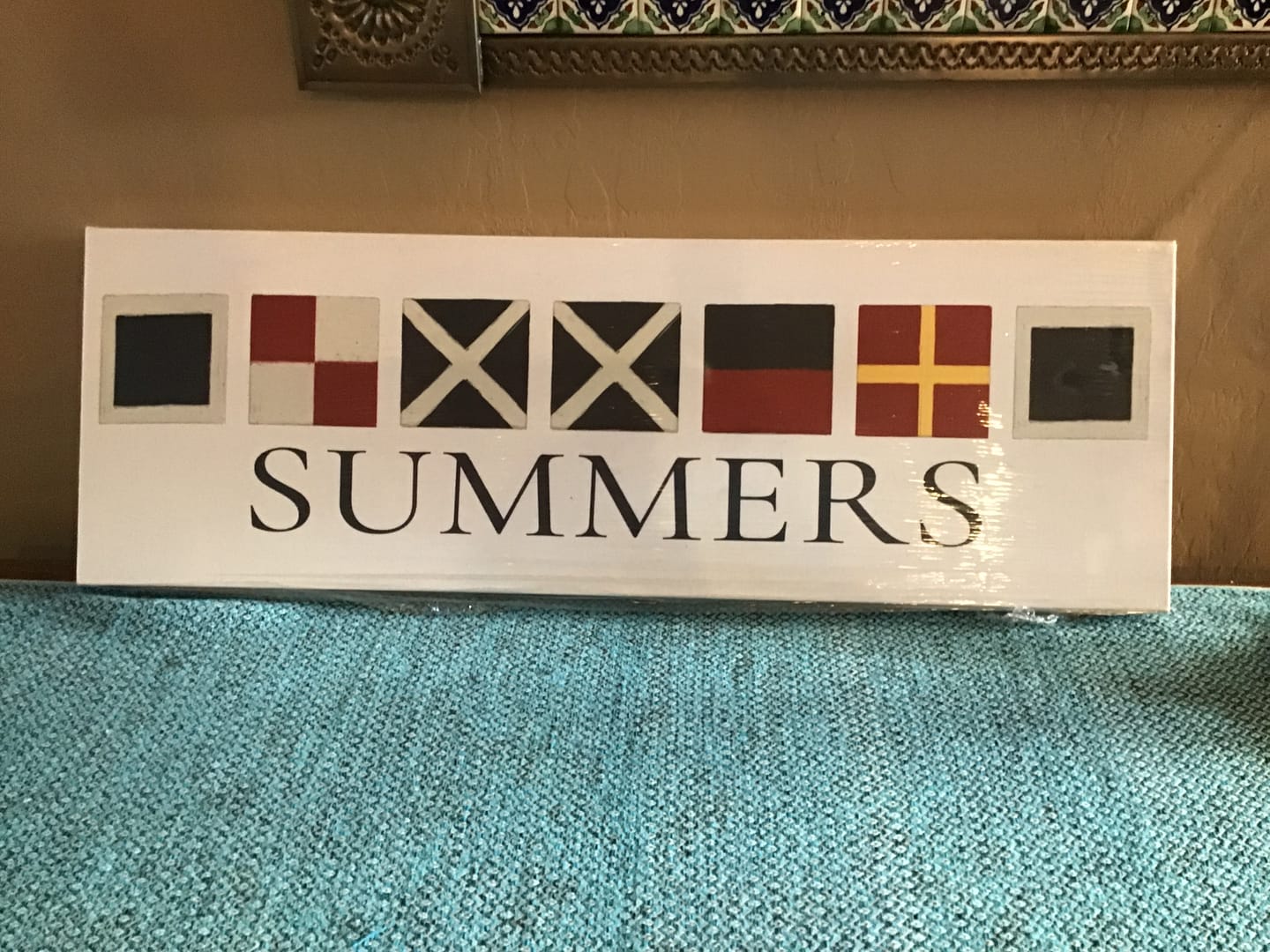 Customer photo review of Personalized Nautical Flags Wall Decor