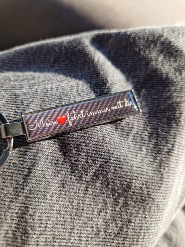 Customer photo review of Kennzeichen Schlüsselanhänger Mini Nummernschild Metall