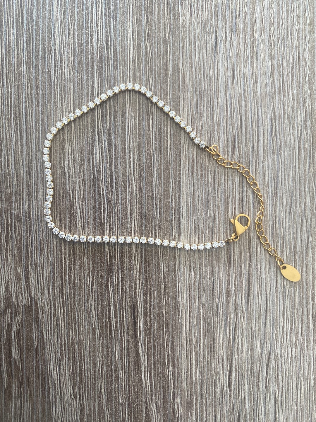 Customer photo review of Cordelia Gold Tennis Bracelet