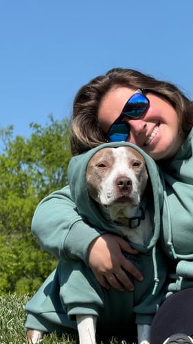 Customer photo review of Essential Human Hoodie - Teal
