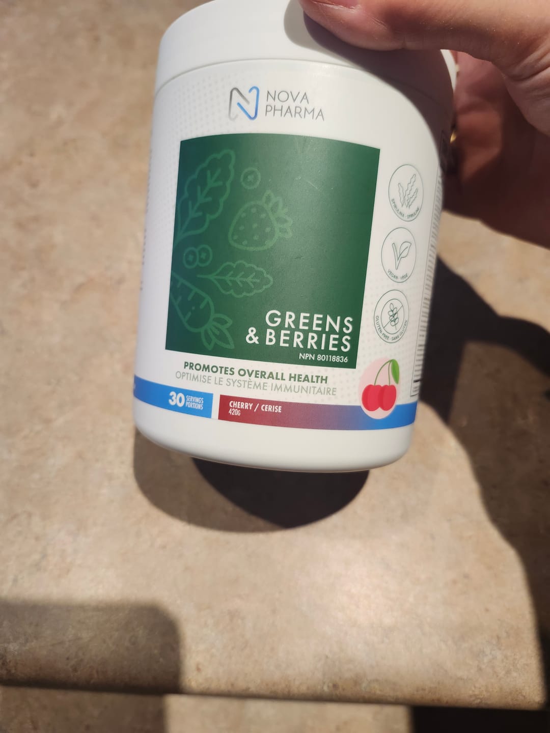 Customer photo review of Nova Pharma - Greens & Berries 420g