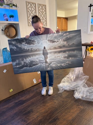 Customer photo review of Sunrise Beach Window Scenery Wall Art