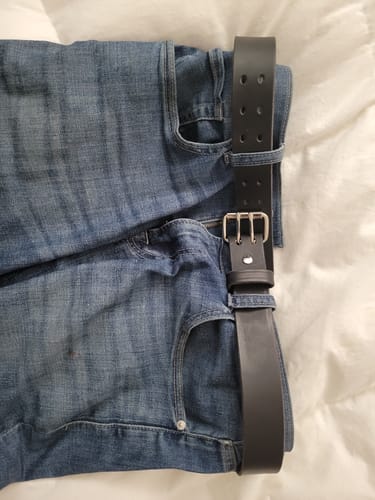 Customer photo review of The Legend Double Prong Retro Style Jean Belt - 1.5" Width