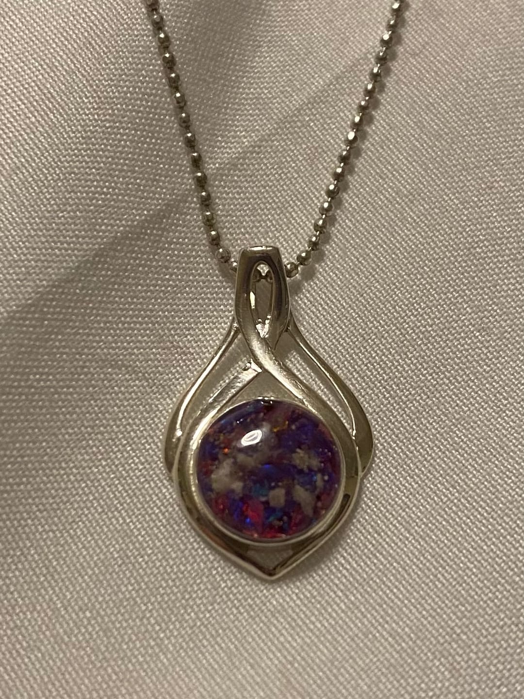 Customer photo review of Celtic Drop Cremation Pendant