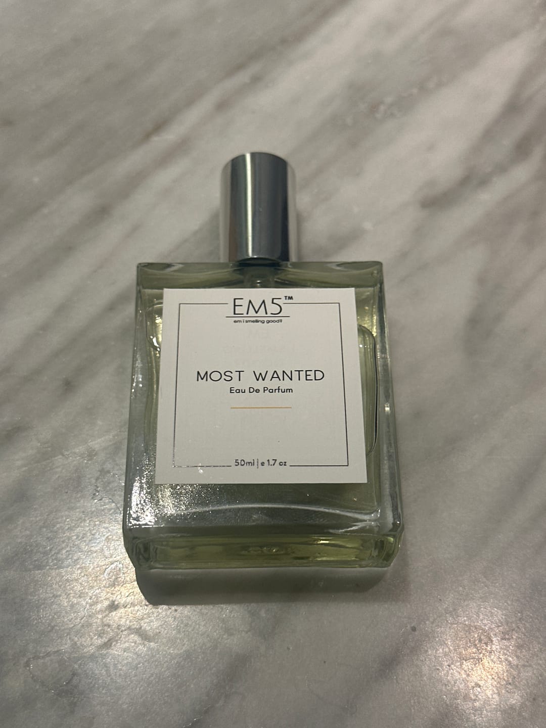 Customer photo review of EM5™ Most Wanted Perfume EDP Spray for Men | Vanilla Woody Warm Spicy Fragrance | Luxury Gift for Him | Variants Available: 50 ml Spray / 15 ml Spray