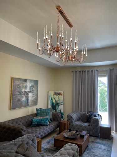 Customer photo review of Opus Long Chandelier Cy-New-091-Rg