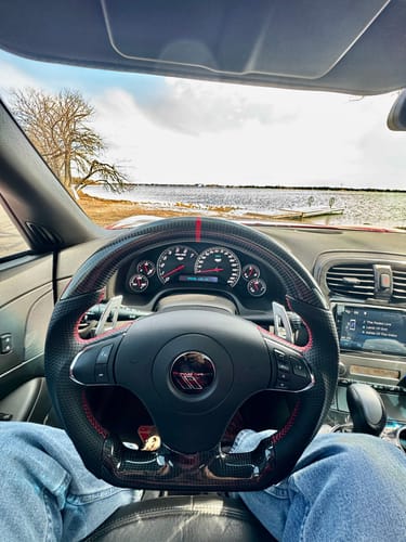Customer photo review of Genuine Carbon Fiber Steering Wheel For C6 Corvette 2012-2013