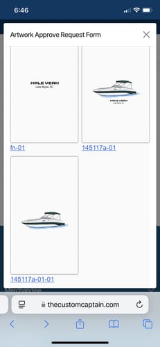 Customer photo review of Custom Digital Boat Artwork