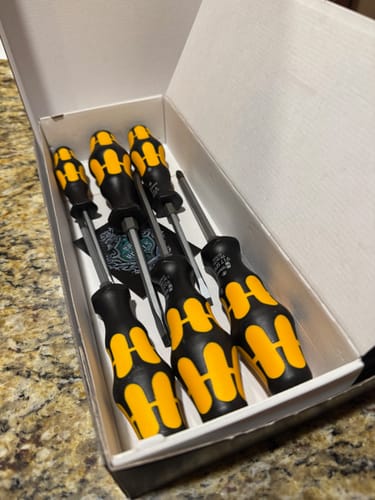 Customer photo review of Wera 932 S/6 Screwdriver set Kraftform Wera: Chiseldriver and rack, 6 pieces