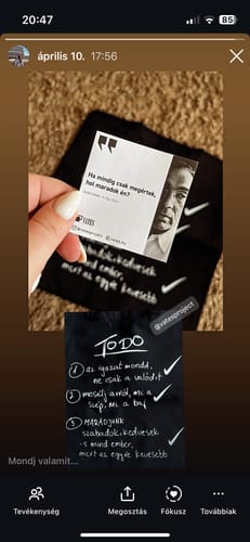 Customer photo review of TO DO Limitált Fekete Vászontáska