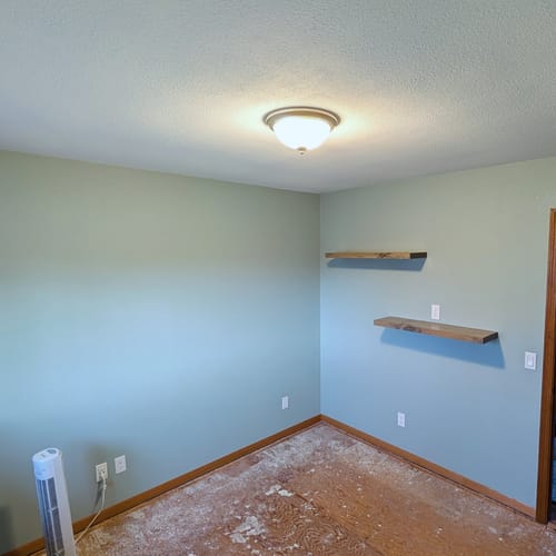 Customer photo review of Rustic Floating Shelves