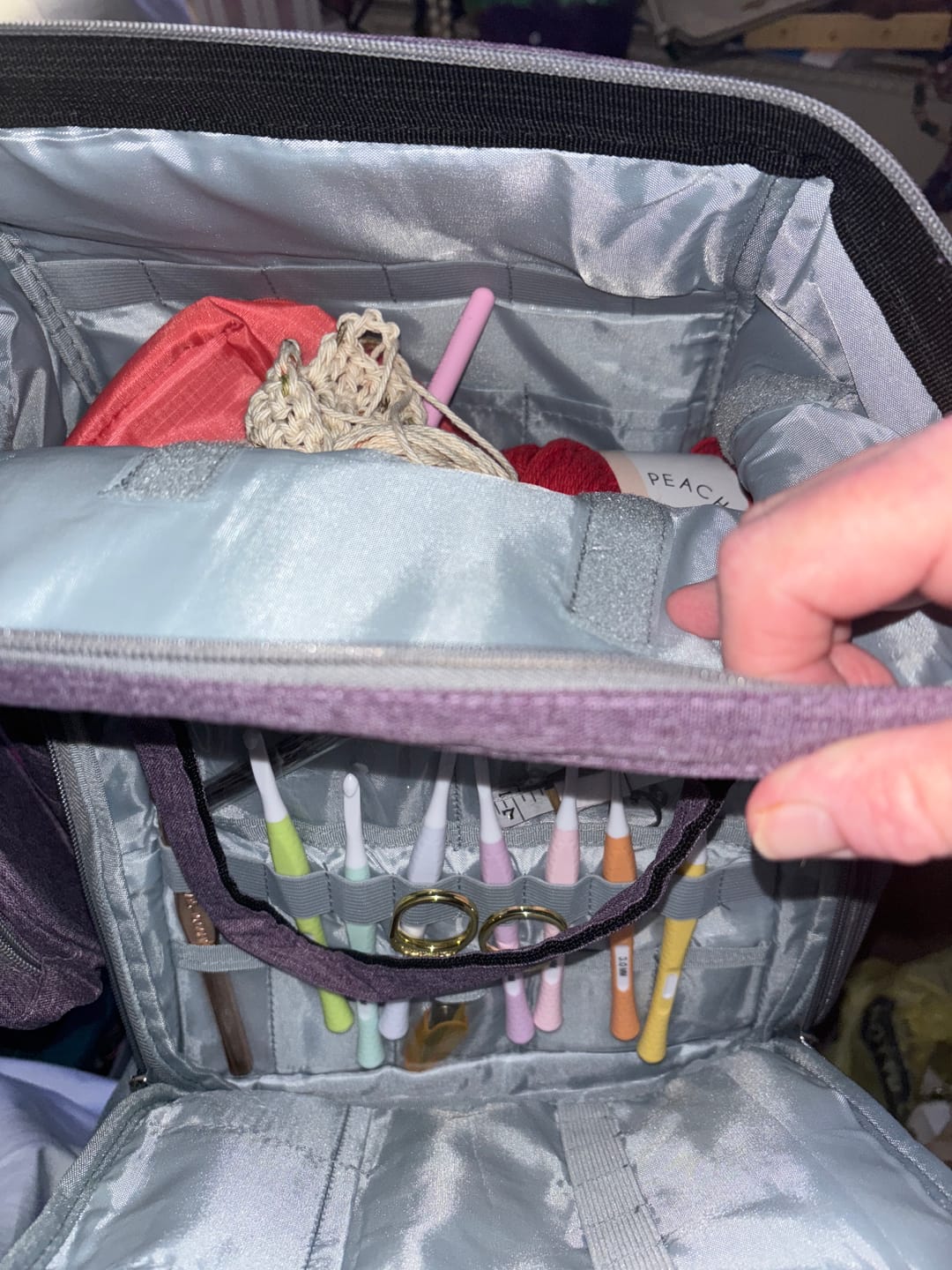 Customer photo review of Knitting and Crochet Organizer Backpack