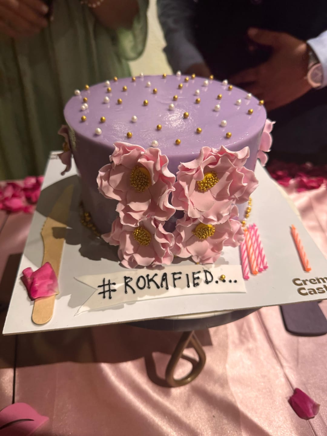 Customer photo review of Floral Purple Cake